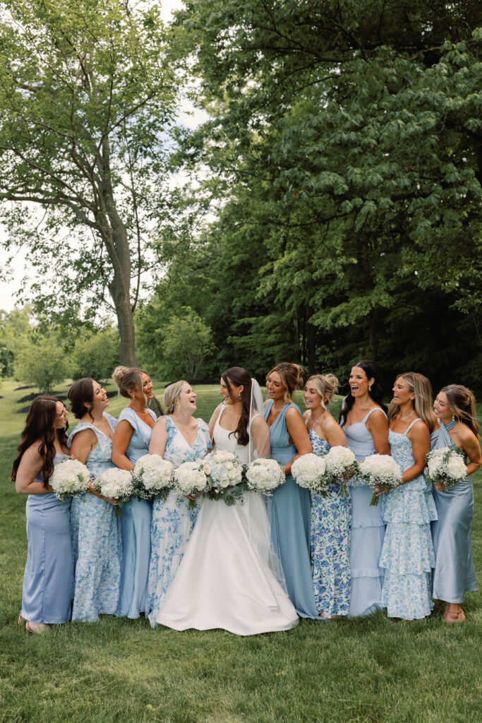 summer bridal party, summer weddings, michigan city wedding, white oak farm venue, classic wedding images, timeless wedding photographer, elegant wedding day, modern barn wedding, chicago wedding photographer, luxury wedding day