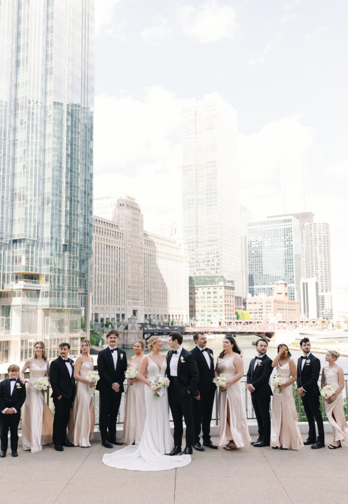 bridal party photos chicago, chicago wedding party photo locations, wedding day, chicago wedding, chicago wedding venues
