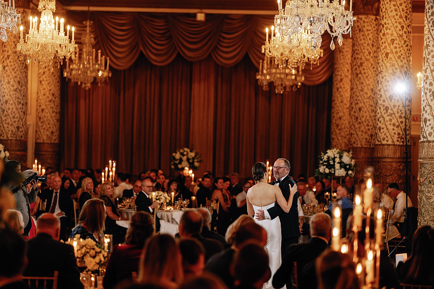 bride dances with her father for first dance by Rachel Andrade Photography